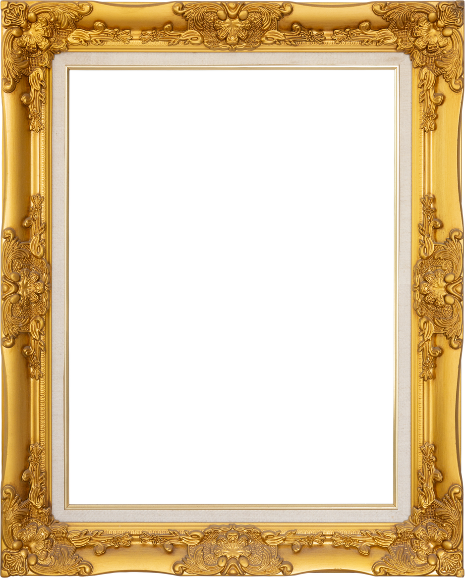 Vintage golden empty frame border design is pattern Thai style.