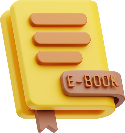 E-Book Online Education 3D Illustration